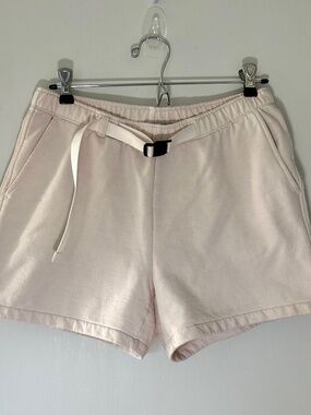 The North Face Women’s Heritage Patch Fleece Shorts – Size S – Cream/Natural – A